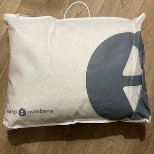 New Never Used Sleep Number White and Gray Pillow